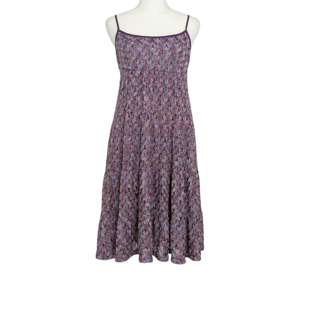 Trina Turk Serpentine Boho Crochet Lace Tiered Floral Sleeveless Fortuna Dress 2